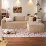 Sofá de combinação de tecido de compressão Sofá de módulo de venda quente Amazon bloco de tofu combinação de sofá em forma de L convidados da sala de estar - 图片 8