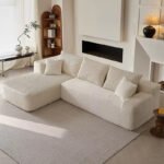 Sofá de combinação de tecido de compressão Sofá de módulo de venda quente Amazon bloco de tofu combinação de sofá em forma de L convidados da sala de estar - 图片 5