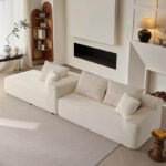 Sofá de combinação de tecido de compressão Sofá de módulo de venda quente Amazon bloco de tofu combinação de sofá em forma de L convidados da sala de estar - 图片 10